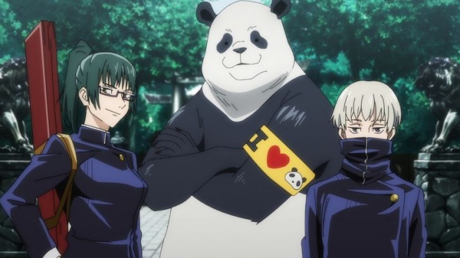 Maki, Panda, Inumaki via JJK EP5 ©Gege Akutami / Shueisha, Jujutsu Kaisen Production Committee